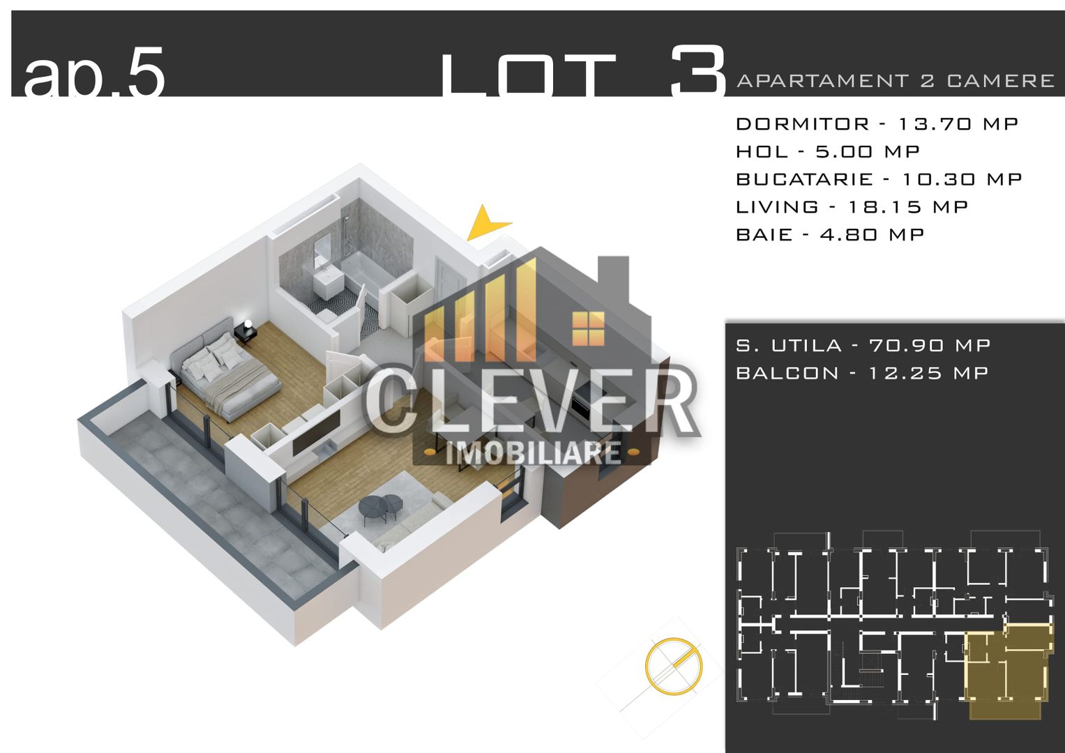 Ap 2 camere in Pallady-Incalzire Pardoseala- Parcare Bonus - Schiță 9