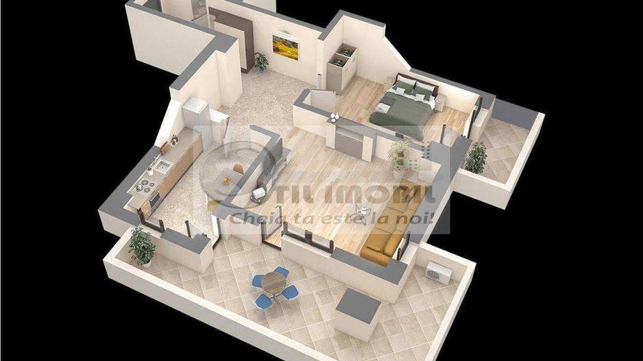 FINALIZAT -INTABULAT-Ap. 2 camere, D, S.T. 85 mp, 136 230 Euro +TVA - Poză 4