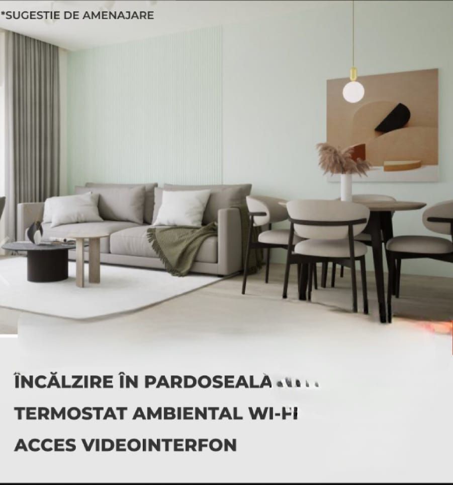 Apartament 2 camere incalzire pardoseala,PISCINA,Loc de joaca,Metrou - Poză 3