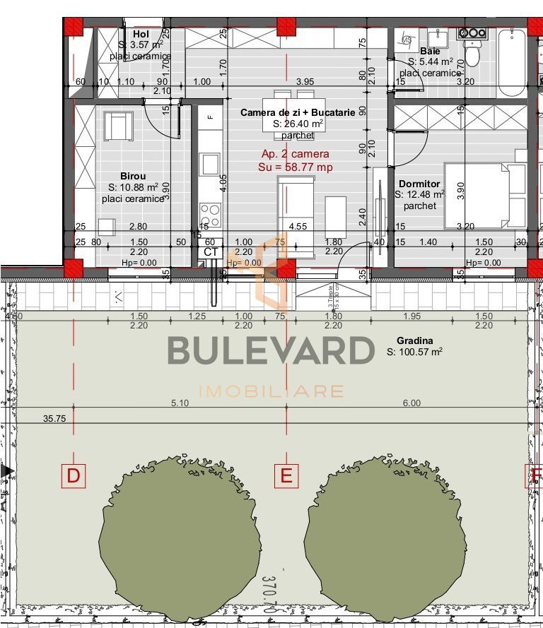 Apartament cu 3 camere, gradina de 100 mp + parcare exterioara! - Poză 1