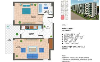 [OFERTA] Apartament 2 camere | Decomandat - 65 mp - Poză 4