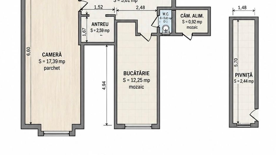 Apartament cu 1 camera ultracentral renovat la cheie - Poză 8