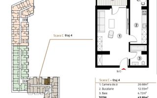 Apartament nou de vanzare 44 mp Soporului Comision 0% - Poză 4