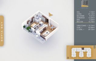 2 camere decomandat Titan Pallady 700m Metrou Nic. Teclu