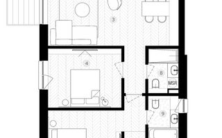 Apartament 3 camere, proiect nou - The Lake Home - Schiță 6