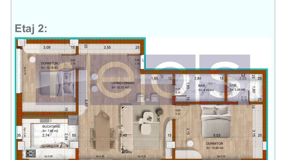 | APARTAMENT 3 CAMERE-77.7 MP UTILI + TERASA 45 MP | DOMENII - Poză 14