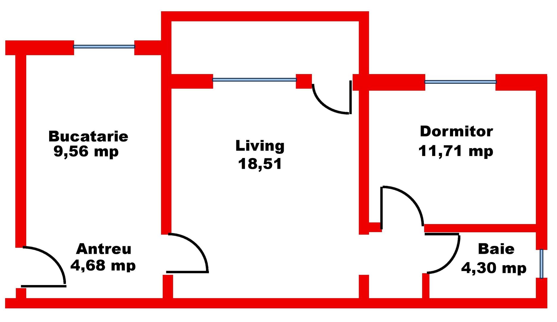 Apartament 2 camere, 51 mp, parcare, zona Nufarul, Oradea - vanzare - Poză 18