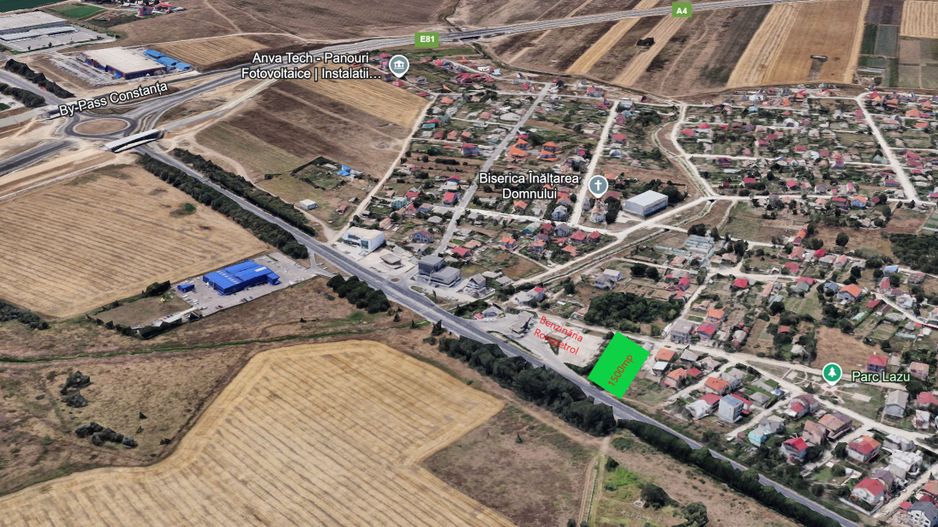 Teren intravilan 1500 mp dubla deschidere Lazu Benzinaria Rompetrol - Poză 3