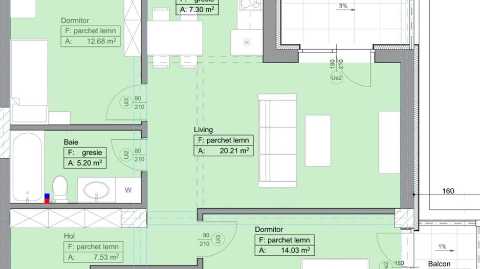 Apartament 3 camere, 2 bai si curte  in Selimbar - Poză 2