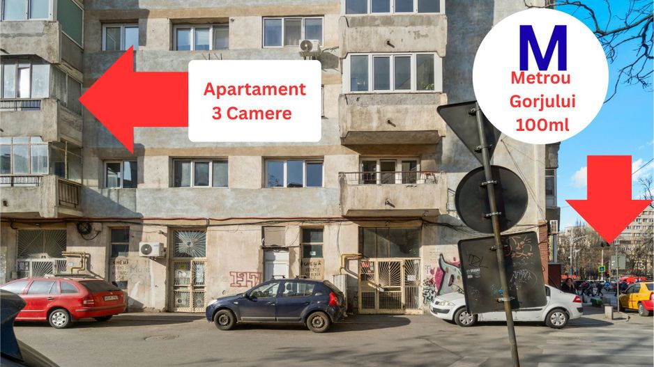 Pestera 3 Camere Prea Aproape de Metrou Gorjului Cu Loc de Joaca 67mp - Poză 3