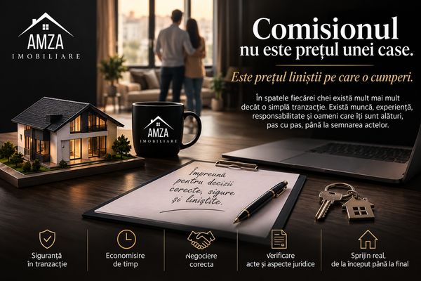 Comisionul nu este prețul unei case. Este prețul liniștii pe care o cumperi.