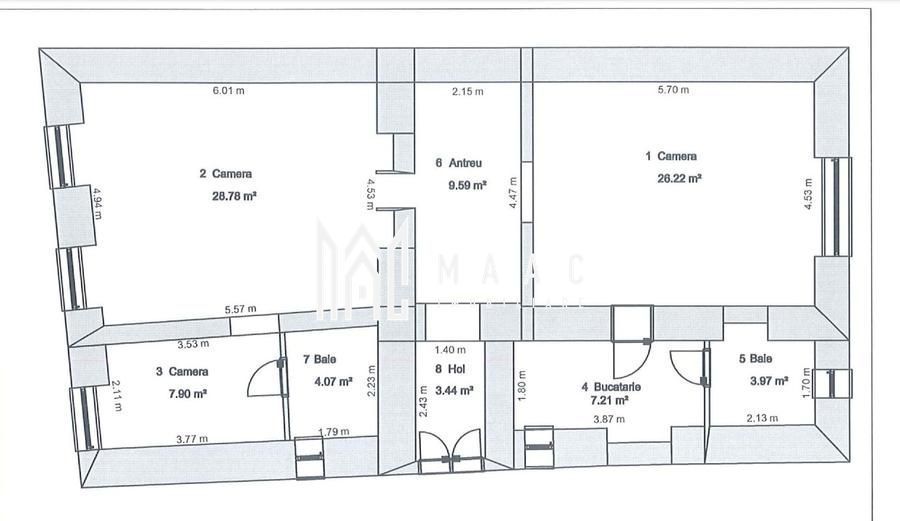 Apartament la casă  | 5 camere | 91 MPU | Regim Hotelier | Ultracentral - Poză 5