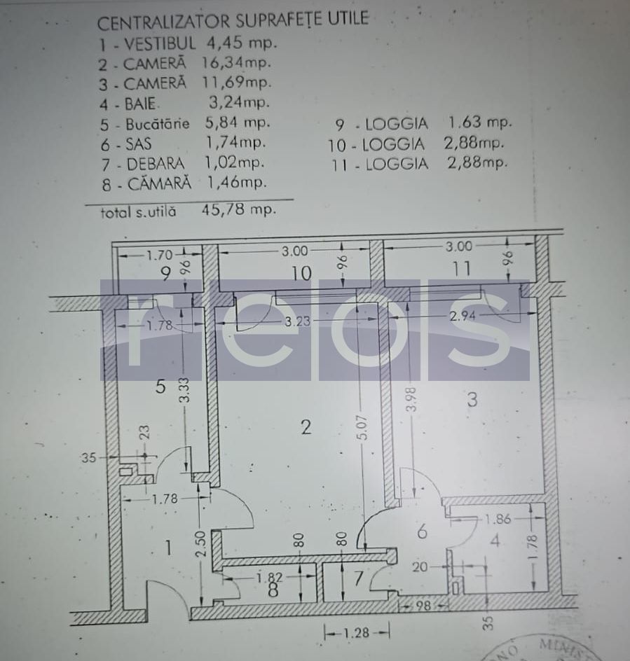 VANZARE 2 CAMERE BLOC PERLA - DOROBANTI - Schiță 11