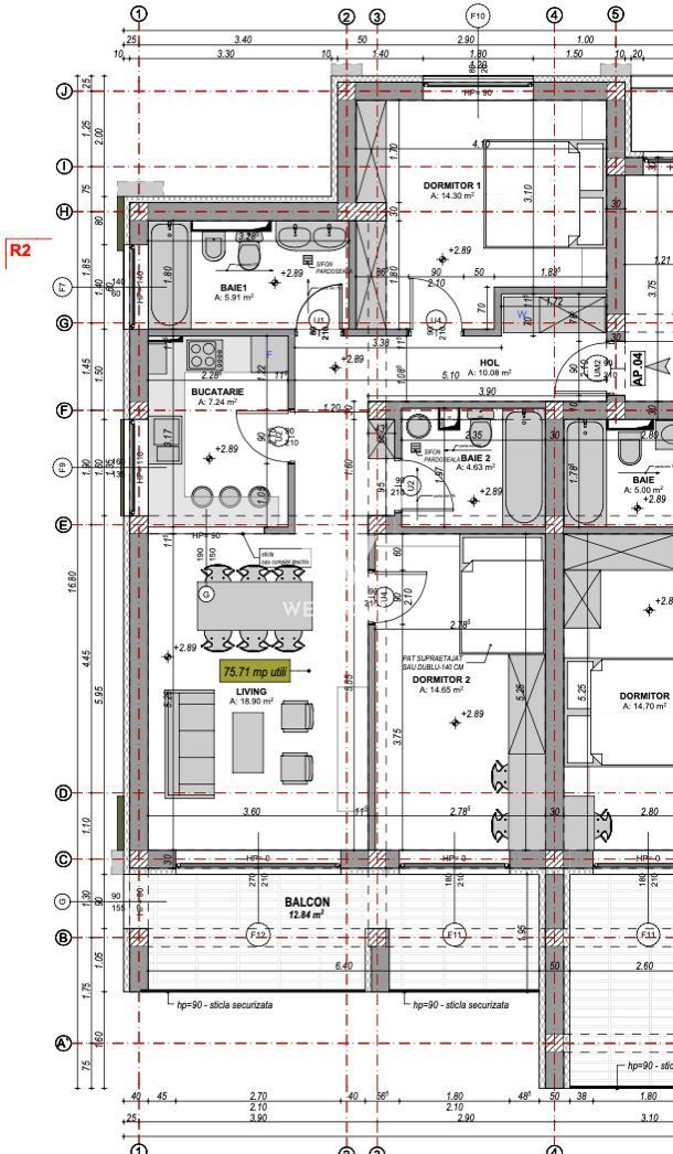 Apartament modern 3 camere - Cristian Sibiu - Schiță 42