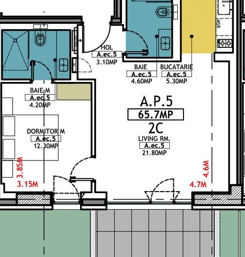 Stațiunea Mamaia - Vânzare apartament cu 2 camere, 2 bai, la 2 pasi de mare. - Poză 14
