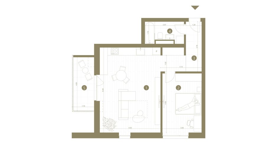 Apartament cu 2 camere în Pârneava - Poză 2