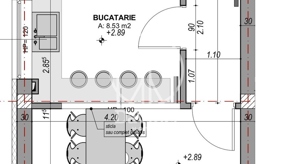 Apartament 2 camere, la alb (23C-Mi-ap.5) - Poză 2