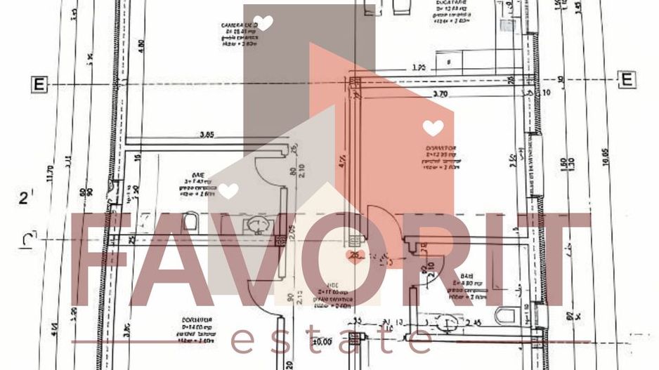 Casa Individuala in Mosnita Noua. 3 dormitoare + 2 bai. Teren Generos - Schiță 22