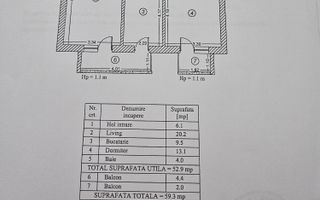 Apartament 2 camere de vanzare, zona Metalurgiei, Sector 4 - Schiță 13