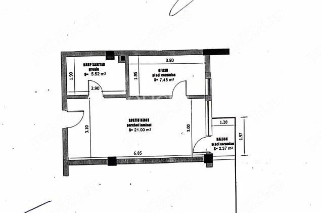 Apartament 1 Camera | 34 Mp | Balcon | Modern | Plopilor Platinia - Poză 10
