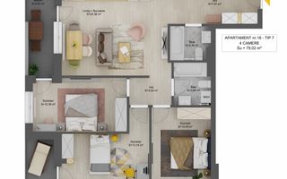 Apartament 4 camere in Sibiu - Schiță 5