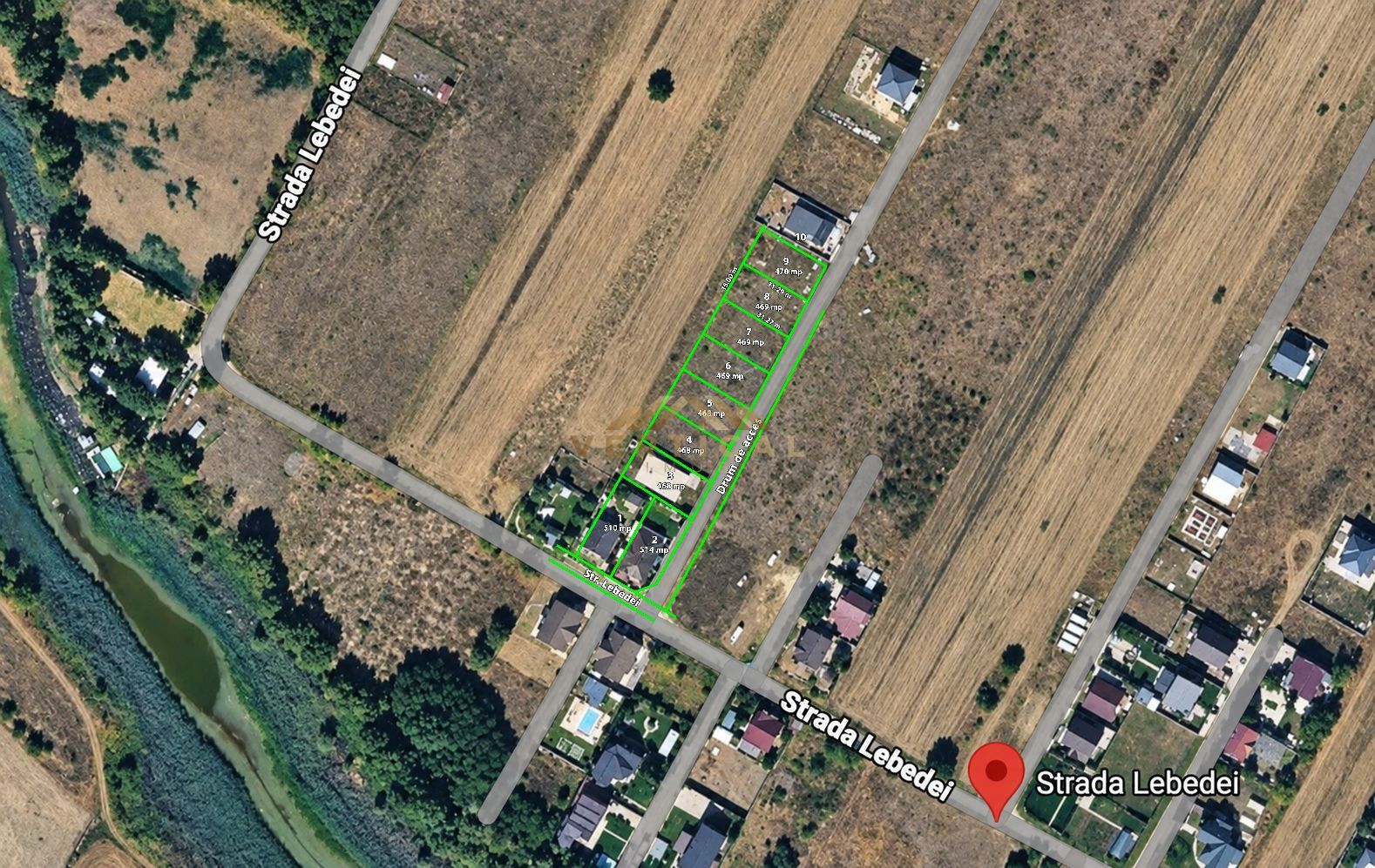 Teren intravilan 469 mp | Curent la lot | Deschidere 15 m | Str. Lebed - Poză 2