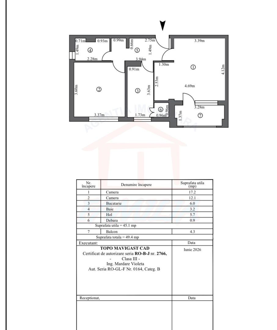 49.800 euro, 2 camere decomandate, LIBER, 49mp, etaj 9 din 10, Micro20 - Poză 10
