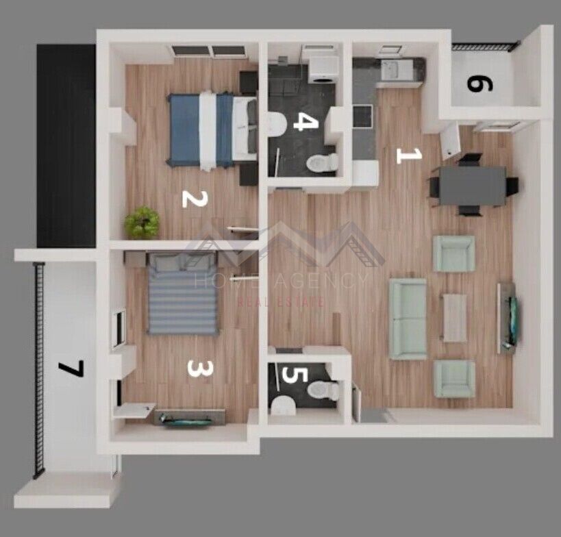 Apartament 3 camere Otopeni central | bloc nou, parcare, comision 0 - Schiță 11