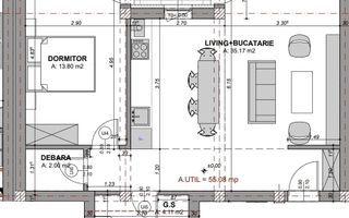 Apartament 2 camere, grădină 53 mp, parcare, Doamna Stanca, Șelimbăr - Schiță 10