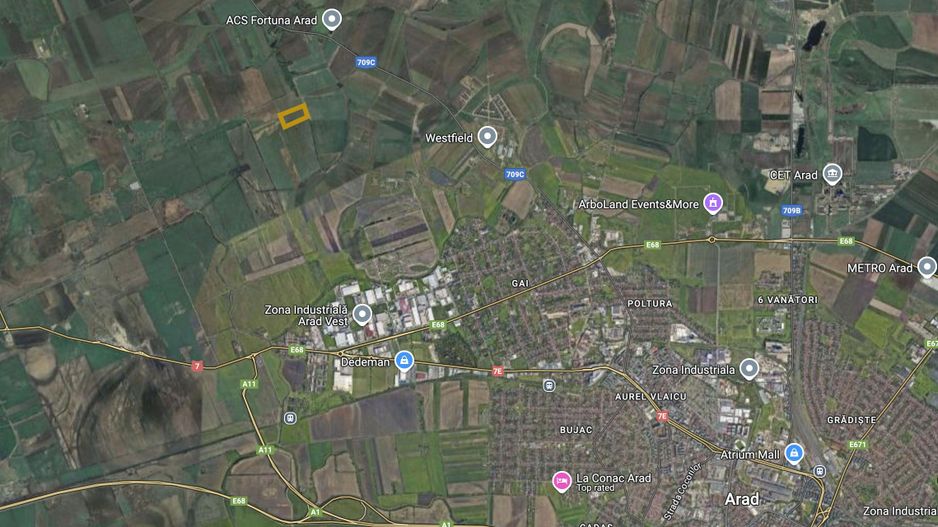 DE VANZARE TEREN AGRICOL 2,77 HA, ARAD - Poză 3