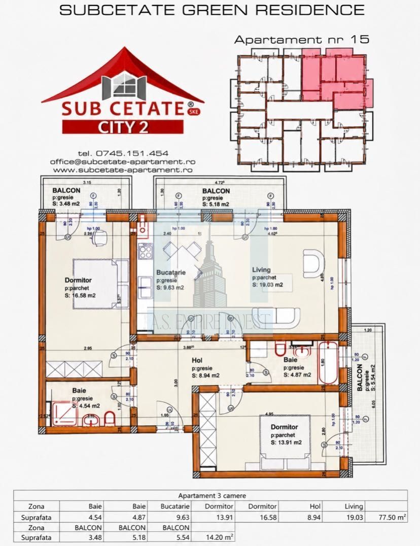 Apartament 3 camere SubCetate Faza 2 - Poză 2