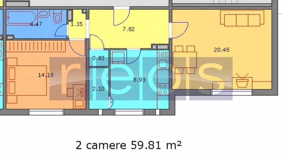 Apartament de vanzare 2 camere mobilat utilat lux Decebal loc parcare - Poză 8