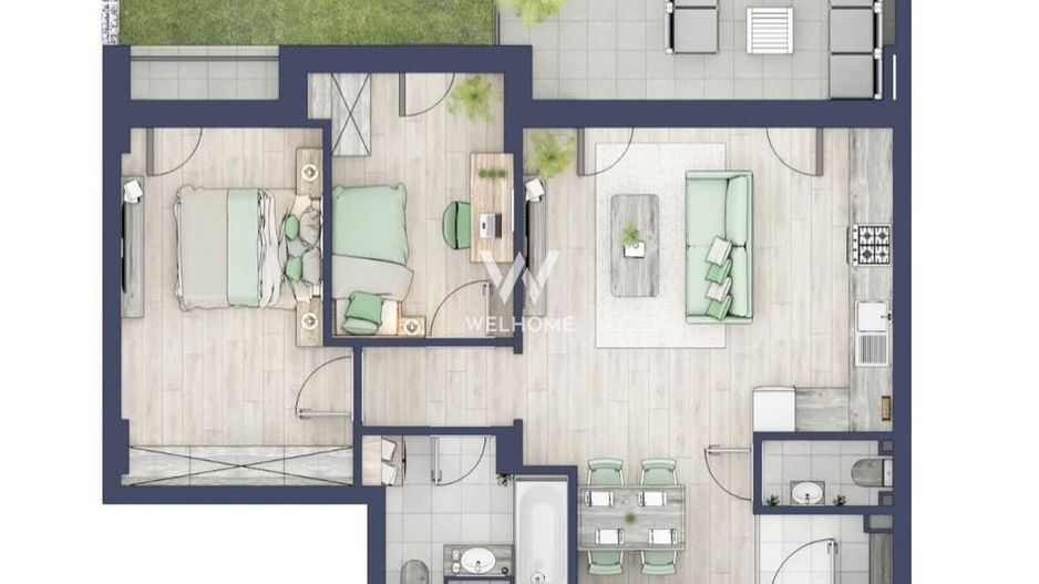 Chirie apartament 3 camere Turnisor Sibiu - Schiță 15