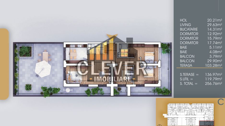 Pallady, metrou Teclu-Apartament 4 camere-Terasa generoasa - Poză 2