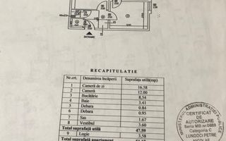 DE VANZARE  2 CAMERE DRUMUL TABEREI |  METROU | BLOC REABILITAT - Schiță 6