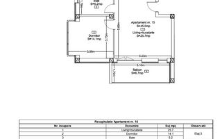 Apartament 2 Camere | Bloc Nou | Ideal Investitie | Terra, Floresti - Schiță 4