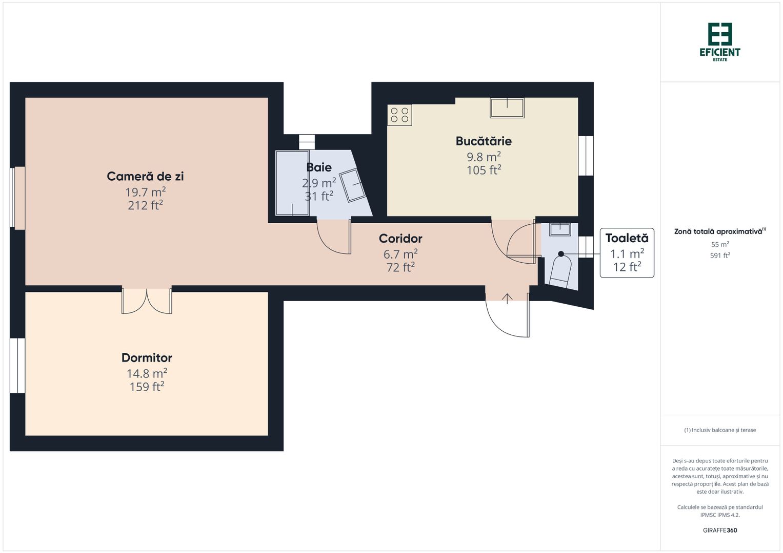 Apartament 2 camere - 102 mp construiți - Central - Arad - Poză 26