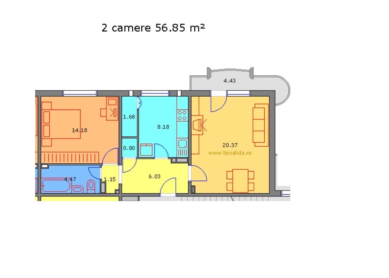 De vanzare apartament 2 Camere Lujerului - Poză 7