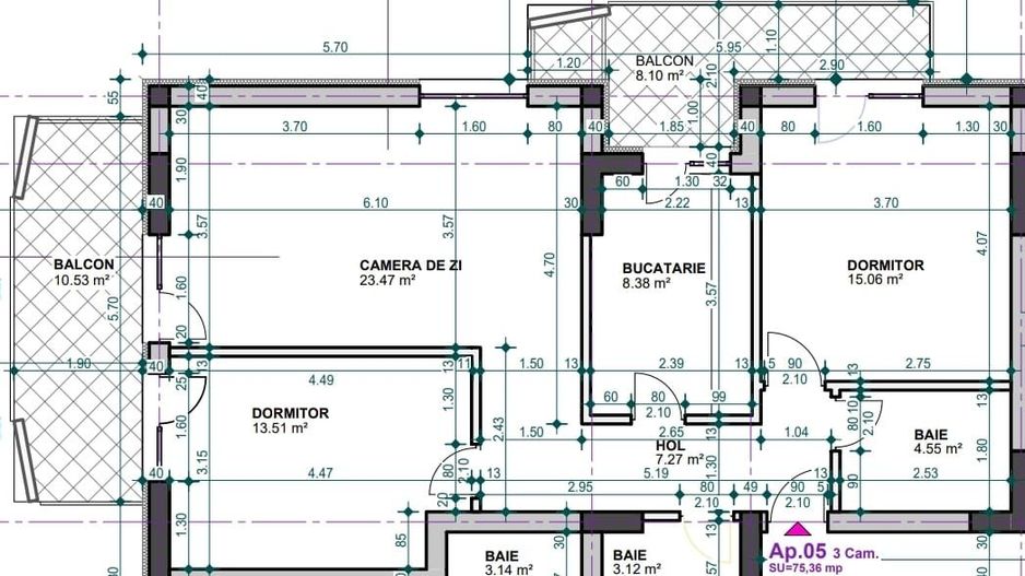 3 decomandat-bloc boutique parcare bonus Metrou Nicolae Teclu - Schiță 8