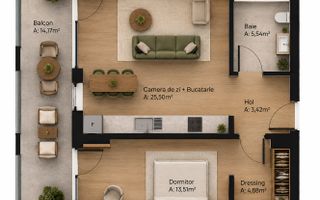 Apartament 2 camere | parcare inclusa | bloc nou | Sopor - Poză 3