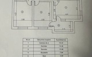 APARTAMENT 3 CAMERE | MOBILAT/UTILAT | OPORTUNITATE - Schiță 20