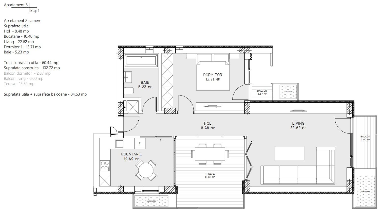 Apartament Ultramodern cu terasa - Poză 7
