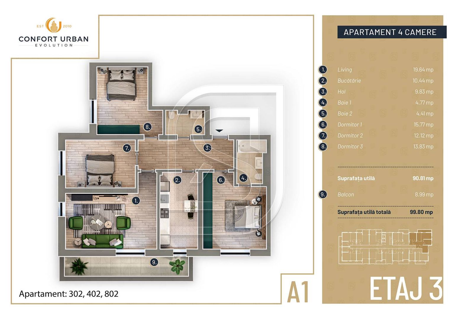 Apartament cu 4 camere, finisaje de top, ansamblu premium, zona Rahova - Poză 9