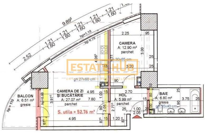 Apartament 2 camere FINISAT | Cladie noua | CF - Poză 6