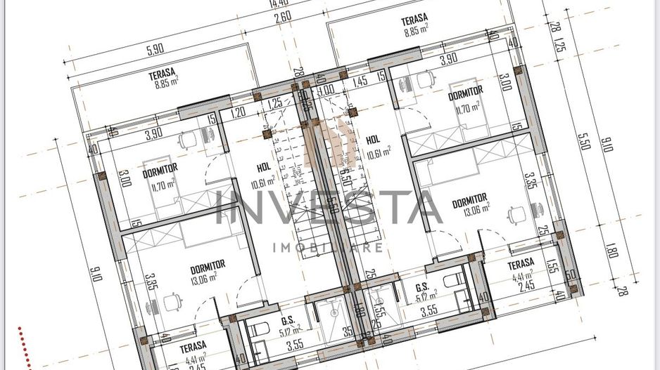 Duplex premium cu panorama, strada retrasa, zona Andrei Muresanu - Schiță 11