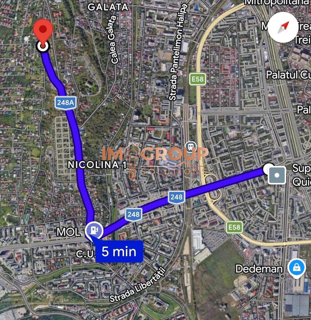 TEREN INTRAVILAN  1480mp + CASA - LA 2,7 KM DE PODU ROS - Poză 3