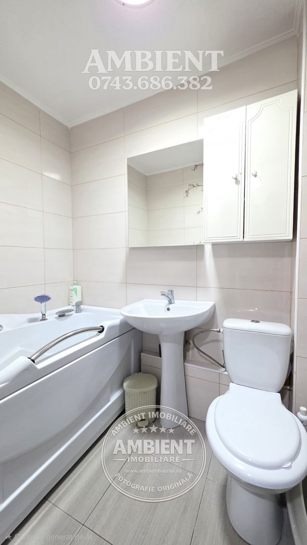Apartament cu 2 camere, etaj 1, RENOVAT, nemobilat, VASLUI zona SMÂRDAN; - Poză 7