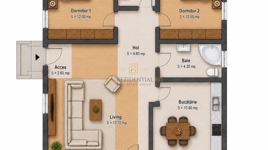 Casă individuală 3 camere | Parter | Curte 320 mp | Berceni - Schiță 4