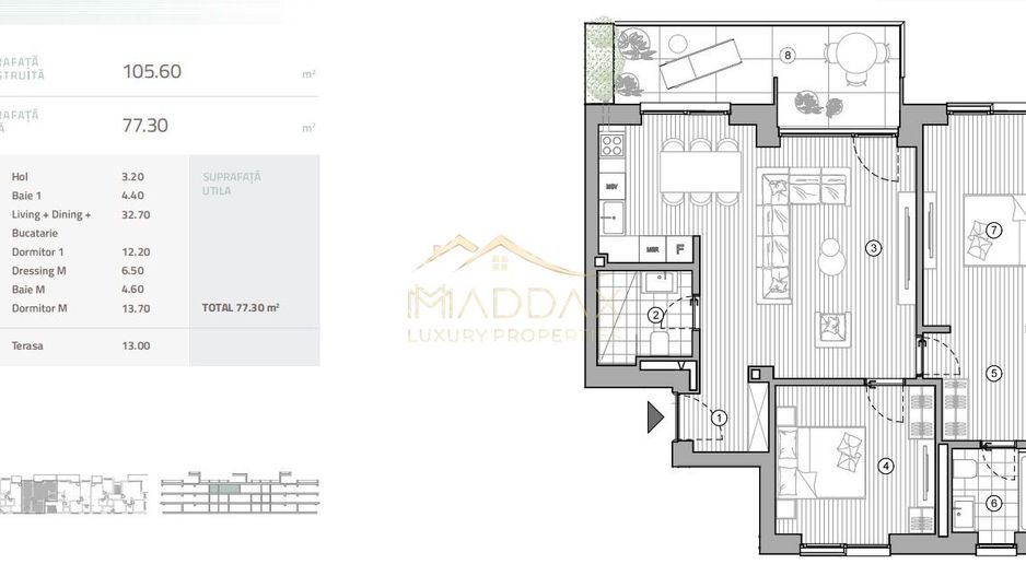 Apartament 3 cam // Complex rezidential // 105.55mp // Padurea Baneasa // Pipera - Poză 8