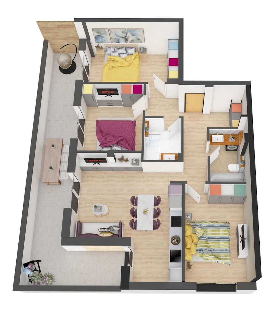 Penthouse 4 camere în bloc nou - Poză 4